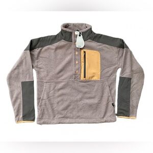 prAna Womens Peak Fleece Snap Up Jacket Pullover Full Zip Size Small